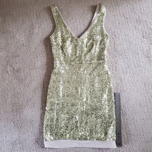 Gold Tank Top Sequin Dress